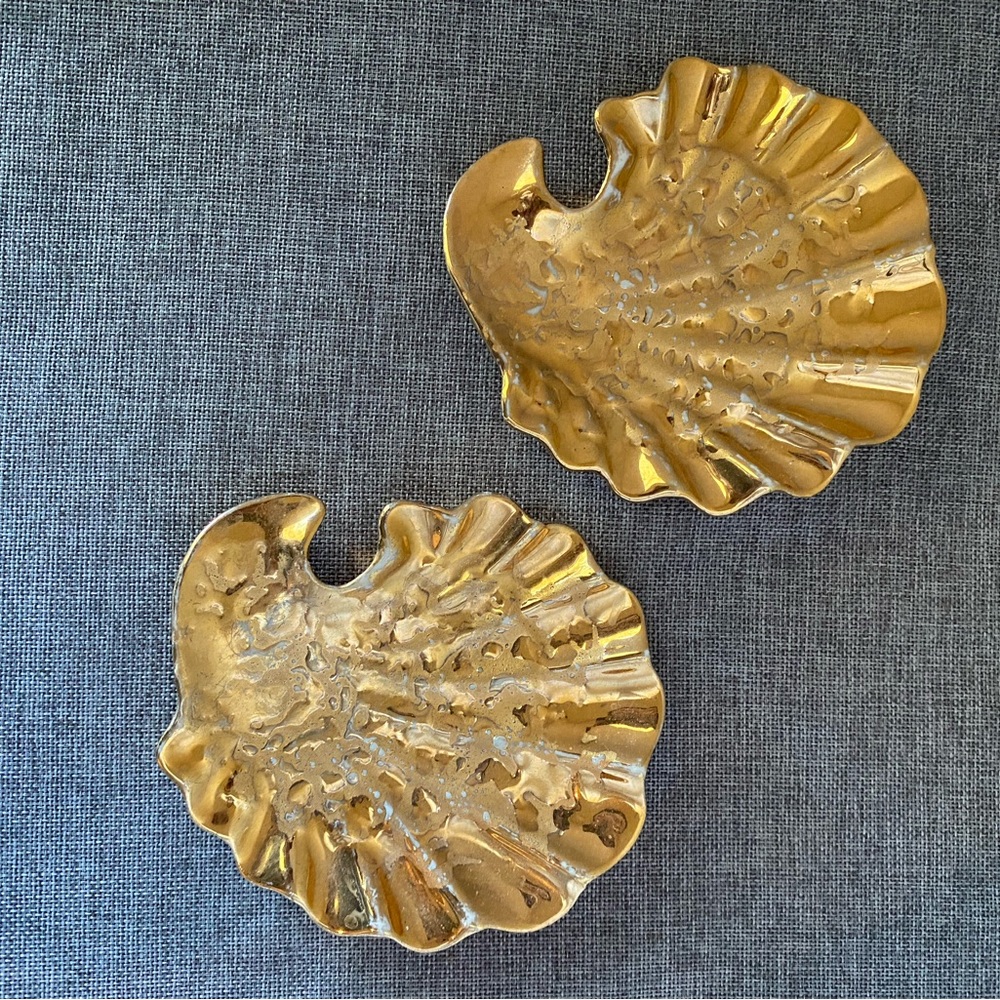 Dixon Art Studios | Weeping Gold | Pair of 2 Shell Dishes